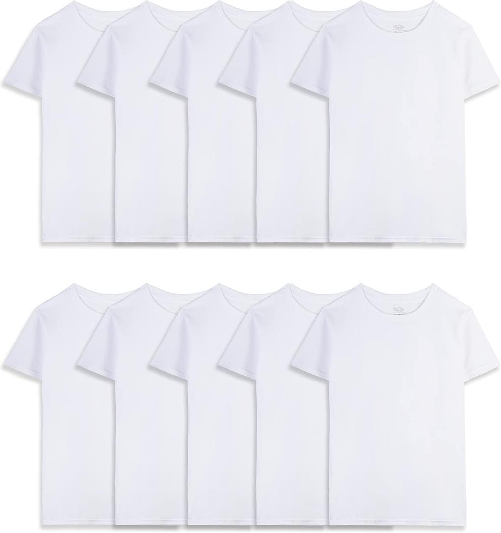 Fruit of the Loom Boys' Eversoft Cotton Undershirts, T Shirts & Tank Tops (Large)