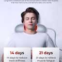 Heated Neck Stretcher with Red Light Therapy, Wireless Cervical Traction Device for TMJ Pain Relief and Shoulder Relaxer, Neck Traction Massager Pillow for Home/Office Used, Grey