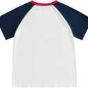 Family Matching Daddy Mommy and Me of The Year T-Shirts Letter Baseball Tops Baby Boy First Birthday Outfit (White, M)