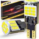 912 921 LED Bulb Reverse Lights, High Power 27-SMD Chipsets Error Free T15 906 922 W16W Bulbs, 6500K White (Upgraded, Pack of 2)