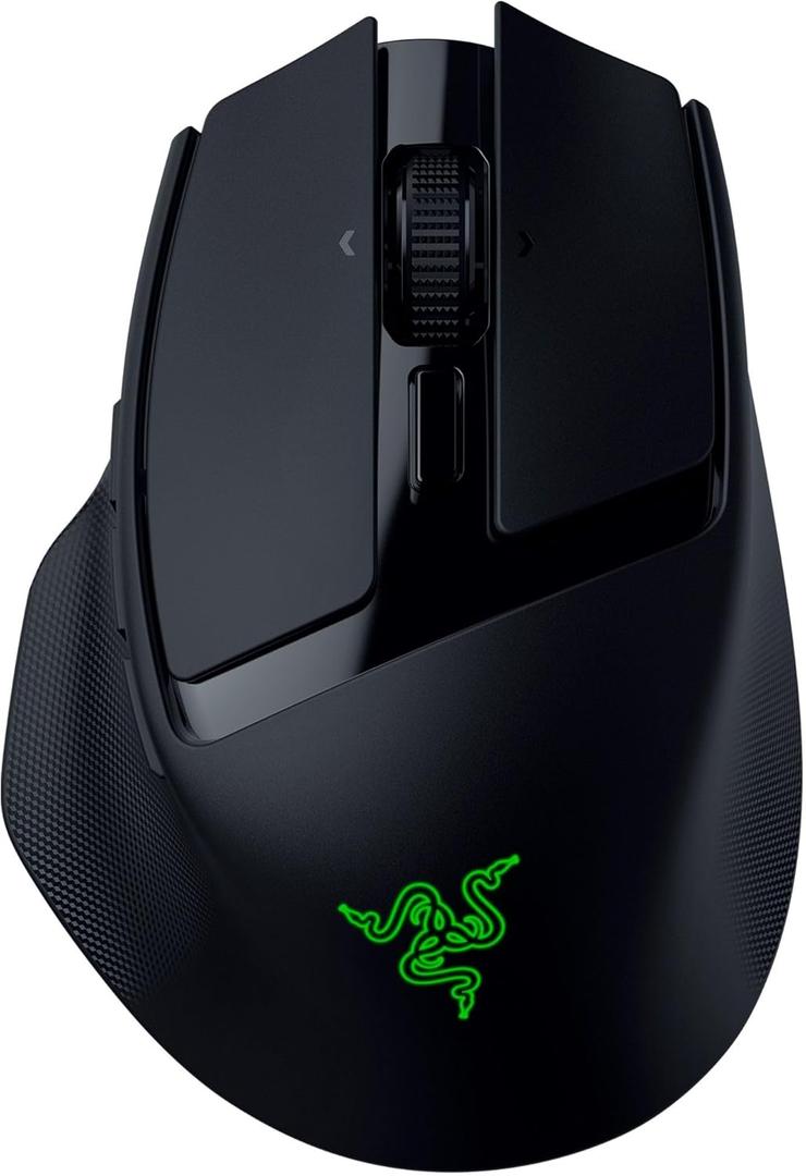 Razer Basilisk V3 X HyperSpeed Customizable Wireless Gaming Mouse: Mechanical Switches Gen25G Advanced 18K Optical Sensor  Chroma RGB 9 Programmable Controls 535 Hr Battery Classic Black