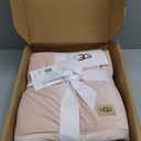 UGG Bliss Throw Blanket Plush Soft Fleece Fluffy Blankets for Bed or Couch Oversized Warm Reversible Machine Washable Medium Weight Home Decor Giftable Throw, 50-inch x 70-inch