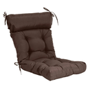 QILLOWAY Indoor/Outdoor High Back Chair Cushion,Tufted, Replacement Cushions - Pack of 4. (Coffee)