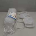 20 Pack 8OZ Plastic Square Dessert Cups with Lids and 50Pcs Spoons,Square Ice Cream Container with Forks, Disposable Parfait Cups for Mousse Cupcake Pudding Snacks Yogurt Parfait Fruits