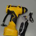 Tire Inflator Portable Air Compressor Built-in Battery - Corded/Cordless Tire Inflator - 9600 mAh & 12V DC, 2X Faster Inflation Handheld Air Compressor, 160PSI Air Pump for Car, SUV, Motorcycle, Ball (Yellow Black)