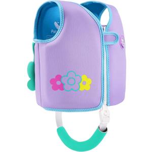 Pottwal Swim Vest for Kids - Swim Jacket for 1-2 Years (24-33LBS) - Buoyancy Aid Made of Neoprene & EPE - with Adjustable Crotch Strap