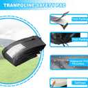 Trampoline Pad Replacement, 14FT Trampoline Spring Cover, No-Hole for Pole Waterproof Trampoline Safety Pad, Trampoline Replacement Parts & Accessories