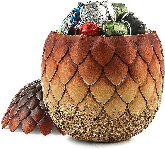 Large Halloween Candy Bowl Extra Large Dragon Egg Dish for Keys and Decorations Indoor Halloween Decor Red