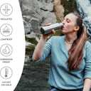 Bambaw 24 oz Metal Water Bottle, Insulated Stainless Steel Water Bottle, Great for Travel, Wide Mouth for Easy Cleaning, Reusable & Durable, Rust-Resistant & Sturdy (Natural Steal)