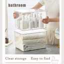 Clear plastic storage bins with LIDS,storage containers for snacks, cosmetics, books, dog food, Storage Organizer for NurseryKitchen, Living room,Bedroom, Bathroom, Office (clear, 4XL)