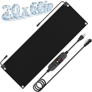 20x60in Heated Snow Melting Mats,No-Slip Rubber Heated Outdoor Mats,Snow and Ice Melting Mats for Winter Outdoor Stairs,Steps,Doorways,Walkways,Driveway,3 in/h Melting Speed