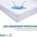 PlushDeluxe King Size Premium Mattress Encasement - Zippered Waterproof, Bedbug Proof Design, 6-Sided Protection - Hypoallergenic Cotton Terry Fabric 9-12" Depth