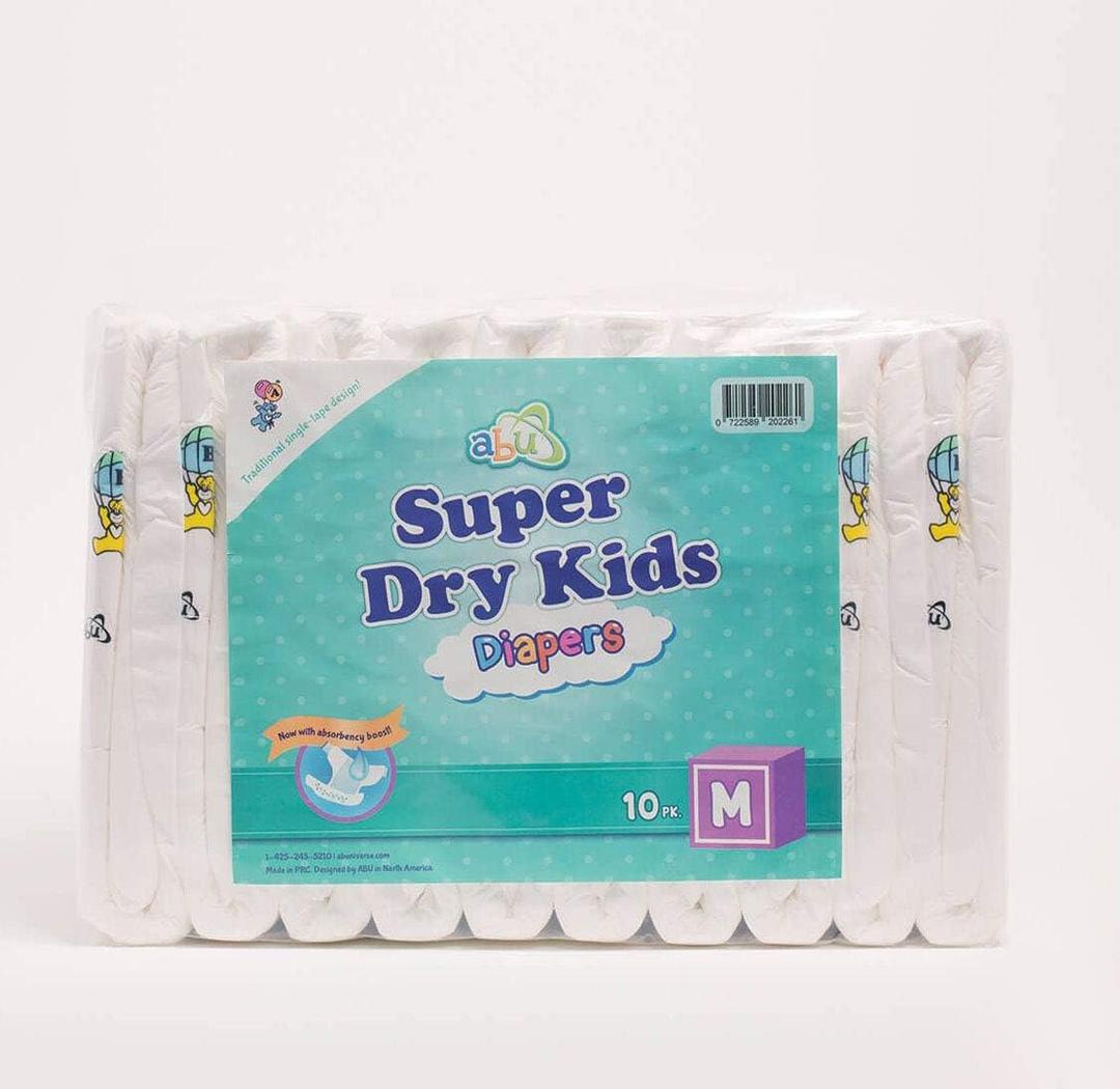 ABUniverse Super Dry Kids SDK Diapers - Pack of 10 (Medium)