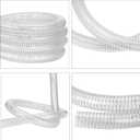 Suction Hose 2"ID x 10ft Reinforced Tubing PVC Clear Wire Vinyl Tubing,Heavy Duty Spiral Steel Flexible Hose,Dust Collection Boat Marine Pump, Drain