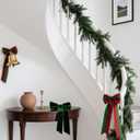 9 Ft Christmas Norfolk Pine Garlands Artificial Greenery Garland Christmas Real Touch Winter Pine Garland for Table Mantle Wall Indoor Outdoor Xmas Decorations (1 pcs)