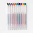 MUJI Smooth Gel Knock Type Pen 0.5mm 10 Colors Set (Japan import)