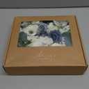 Ling's moment Fake Flowers Box, Faux Artificial Greenery Stems Foam Roses Gardenia Poppy Silk Eucalyptus Fabic Flower for Centerpieces Bouquet Wedding Vase, Dusty Blue & Navy & Ivory, Grand Combo