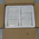 MALACASA Ramekins 8 oz Oven Safe, Porcelain Creme Brulee Ramekins Pudding Custard Cups Ceramic Souffle Dishes Ramakan Ramiken Ramicans Baking Bowls Set of 6, White, Series RAMEKIN-DISH