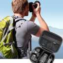 RAIACE Hard Case Compatible with Sony Alpha 7 II III IV/7R V Camera, for Nikon, for Canon, for Pentax and More. Mesh Pocket for Charger, Cables, Cards and Accessories. (case only) - Black