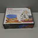 Bruntmor 2-in-1 Square Enameled Cast Iron Dutch Oven Baking Pan and Gridle Lid with Dual Handles, Cast Iron Skillet lid, Coating Gridle for baking, bacon,Steaks - Red