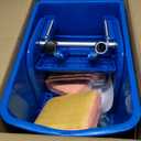 MATTHEW Cleaning Blue 22Quart Compact Mop Bucket INCL.2 Pcs Mop Head with Side Press Wringer On Wheels,Tandem Portable Floor Cleaning Wavebrake,Ideal for Household,Industrial,Restaurant,Janitorial Use