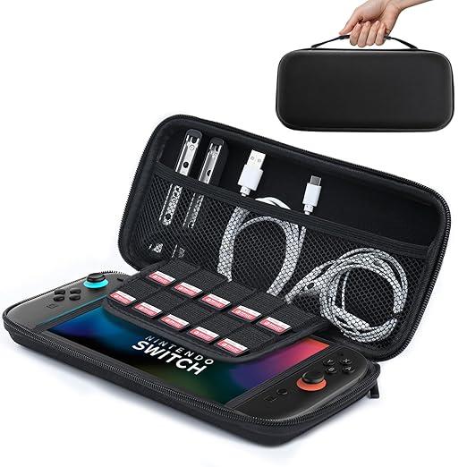 amCase Carrying Case for Nintendo Switch 2 [7.9''] 2025  Protective Hard Shell Portable Travel Carrying Case Pouch for Switch Console and Accessories (Black)