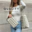 CITRUSY The Cloud Tote Bag Set | Puffer Tote Bag with Insert Pouch | Quilted Tote Bag for Women | Shoulder Puffy Bag