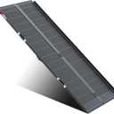 WHALEMOTOR Black Portable Wheelchair Ramp, 8FT No-sew Non-Slip Aluminum Wheelchair Ramp, Folding Portable Wheelchair Ramps for Home, Weight Capacity Up to 800 LBS, Loading Dock Plates