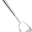 Heavy Duty Mashed Potatoe Masher, Professional Integrated Stainless Steel Potato Masher, Food Masher for Avocado, Potatoes, Beans, Meat, Vegetables, Dishwasher Safe (Heavy Duty stainless steel Masher)
