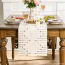 Artoid Mode Caramel Boho Table Runner for Farmhouse RusticSeasonal Holiday Macrame Burlap Kitchen Dining Table Decoration for Home Party Decor 12x72 Inch