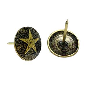 Upholstery Tacks, Furniture Upholstery Nails for Decorative, 150 PCS 5/8 inch Upholstery Decorative Tack for Furniture DIY Decorative, Home Decor, Dark Antique Brass