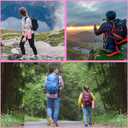 Water Bottle Holder with Strap, Premium Water Bottle Carrier with Strap Easy Clean, Light Water Bottle Carrier Bag, Water Bottle Holder with Pocket for Hiking, Walking, Travel