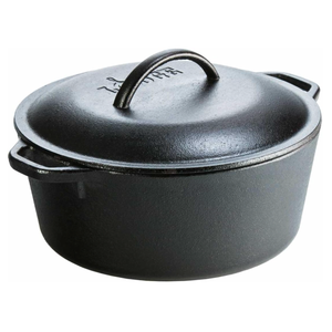 LODGE 5 QUART CAST IRON DOUBLE DUTCH OVEN