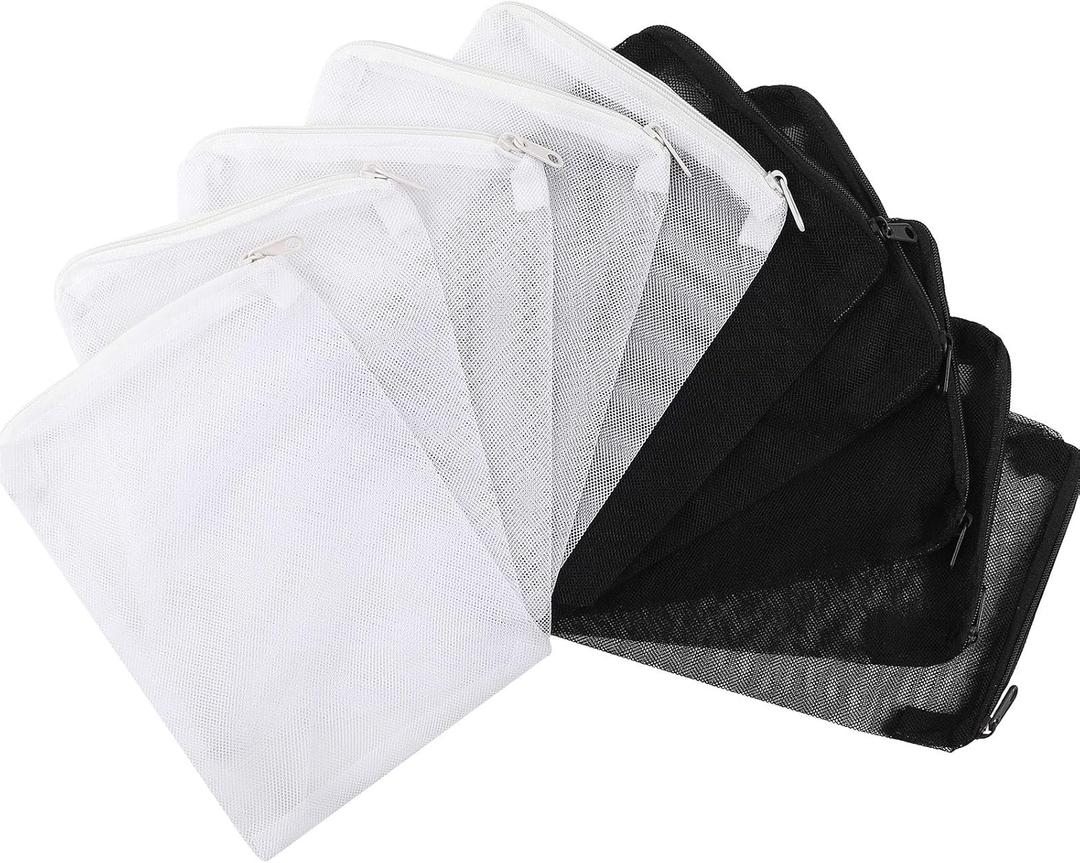 DEPEPE 10pcs 7.8 x 5.9 Inch Aquarium Filter Media Bags with Zipper for Activated Carbon, Biospheres, Ceramic Rings