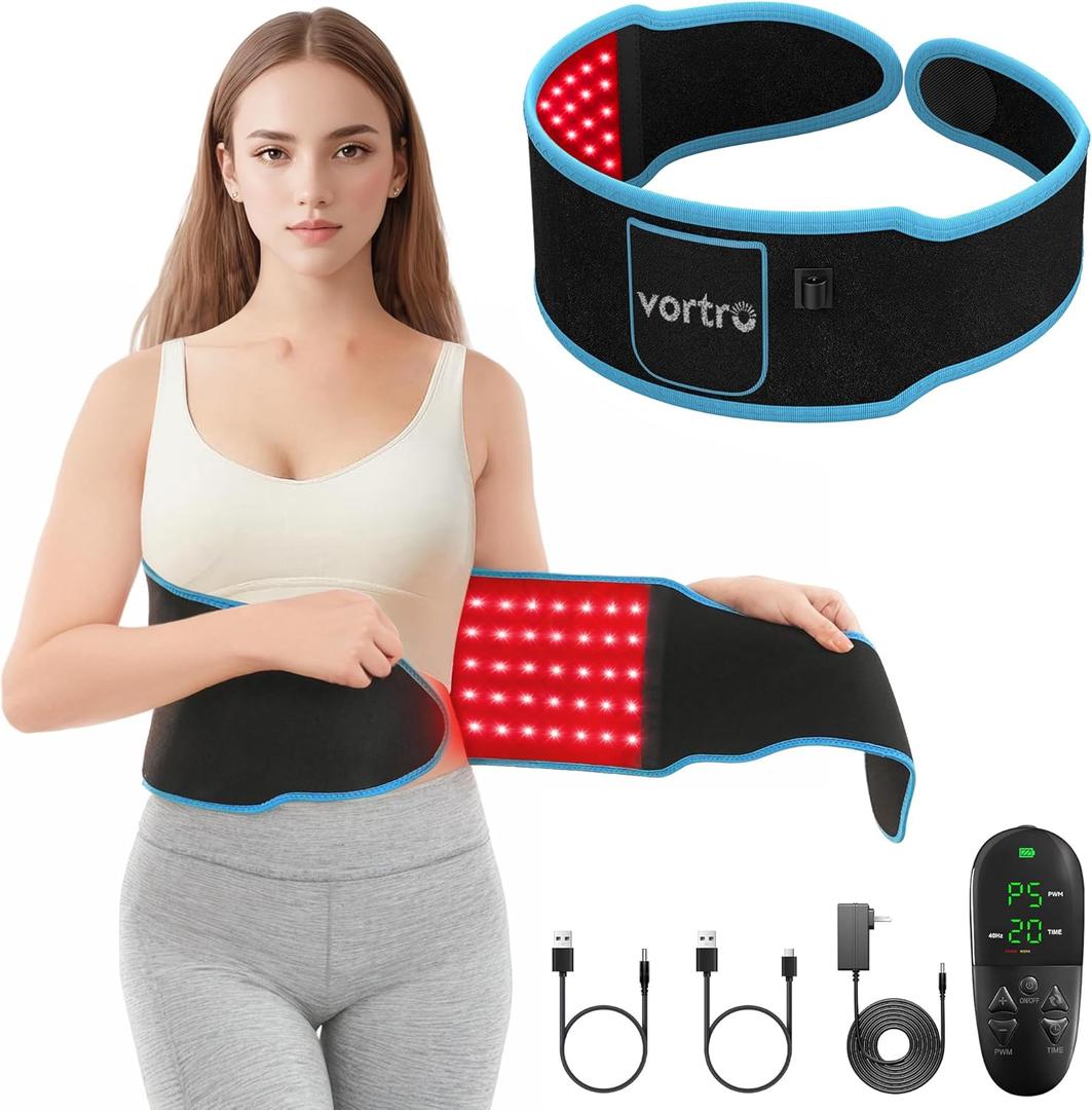Red Light Therapy Belt, Infrared Red Light Therapy for Body, Waist and Back, Upgraded 150 LEDs 660nm & 850nm Infrared Light Therapy Device, Adjustable & Portable for Relief and Relaxation