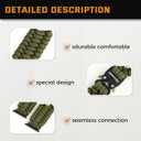 Paracord Band Compatible with Apple Watch Band 38mm 40mm 41mm 42mm 44mm 45mm for MenSurvival Military Tactical Paracord Weave Wristband Compatible for iWatch Series SE 7/6/5/4/3/2/1 (Army Green)