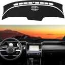 Dashboard Cover Mat Custom Fit for Hyundai Santa Cruz 2022 2023 2024 Dash Cover Nonslip Dash Mat Protector Sunshade No Glare Black (Not Fit 12.3-inch Screen) (2 pcs)