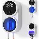 Toothbrush Sanitizer Holder, GEVOODIX Tooth Brush Holder for Bathroom, Wall-Mounted Toothbrush Holders Organizer Auto-Inductive Cover, 140 Air Drying Fits Most Electric, Manual and Kids Toothbrushes (Small)