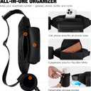 Fanny Pack Compatible with Ray Ban Meta Accessories, Waist Pack for Ray-Ban Meta Wayfarer/Skyler/Headliner Charge Case, Leather Waist Bag for Men & Women, Fits Glasses Case & Phone, Up to 41"