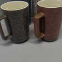 QUTREY Coffee Mugs Set of 4, Large Ceramic Coffee Mugs with Handle, Drinking Mug Cups for Latte, Tea, Cocoa, Milk, Juice, Assorted Rock Magma Patterns, 15oz