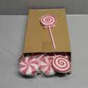 Threehoney 16 Pcs Candy Cane Christmas Decorations, Christmas Glitter Candy Cane Hanging Ornaments Xmas Swirl Windmill Lollipop Home Decor for New Year Xmas Indoor Home Supplies(Pink,Sweet)