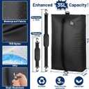 Vacuum Seal Bags For Clothing Travel With Wireless Pump,2PACK Reusable Waterproof Vacuum Compression Bag with 4 Shoulder Strap for Luggage and Suitcase