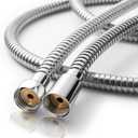 OFFO Shower Hose, 48 Inch Bidet Hose High Pressure Explosion Proof Toilet Hose for Bidet Sprayer Stainless Steel Electroplating Handheld Shower Hose Flex Hoses with Woven Inner Tube, Chrome