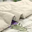 Comforter Set Queen Size, Vintage Lavender Flower 7 Pcs Bedding for Kids and Adults, Retro Botanical Plant Bed Sheet Sets with Fitted Sheet 2 Pillowcases & 2 Shams for Bedroom Bed Decor