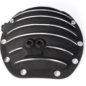 Fit for Dana 25 27 30 10-Bolts Rear Differential Cover with Gasket & Bolts & Drain Plug Replacement for Jeep Grand Cherokee Wagoneer, Wrangler JK, CJ5, CJ6, CJ7, Comanche (4907 Black)