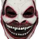 Fiend Bray Wyatt Mask Scary Demon Face Mask with Elastic Band Realistic Halloween Cosplay Costume Mask for Adults (One Size, White)