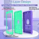 BMOUO Case for iPad 9th 8th 7th Generation (10.2 inch, 2021/2020/2019), Shockproof Protective iPad 10.2 Case with Built-in Stand/Pencil Holder, Purple