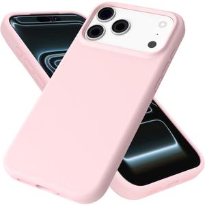 Designed for iPhone 17 Pro Max Case, Slim Liquid Silicone Cover with [Soft Anti-Scratch Microfiber Lining] Shockproof Protective Phone Case for iPhone 17 Pro Max 6.9" - Pink