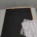 24 x 30 Inches Felt Letter Board & LED Light, Black, Natural Wood