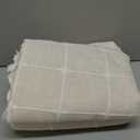 Muuyi Fabric Shower Curtains with Snap in Liner,No Hooks Needed,Tassels Shower Stalls Curtain with Window for Bathroom Decor,Waterproof & Washable,Beige,72Wx75H